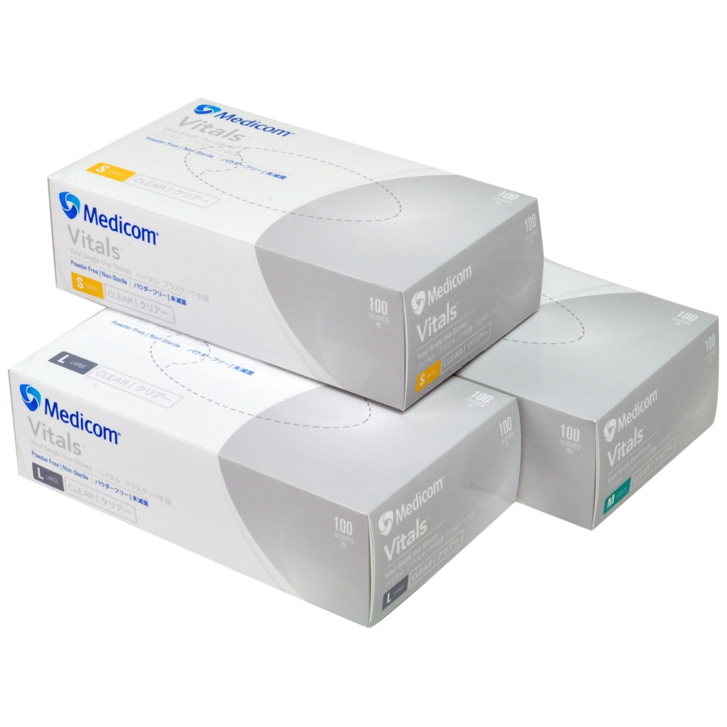 Medicom Vitals Vinyl 大碼 100隻 無粉手套