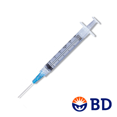 BD 即棄式針筒連針咀 3cc 23G x 1" LL 100s 盒