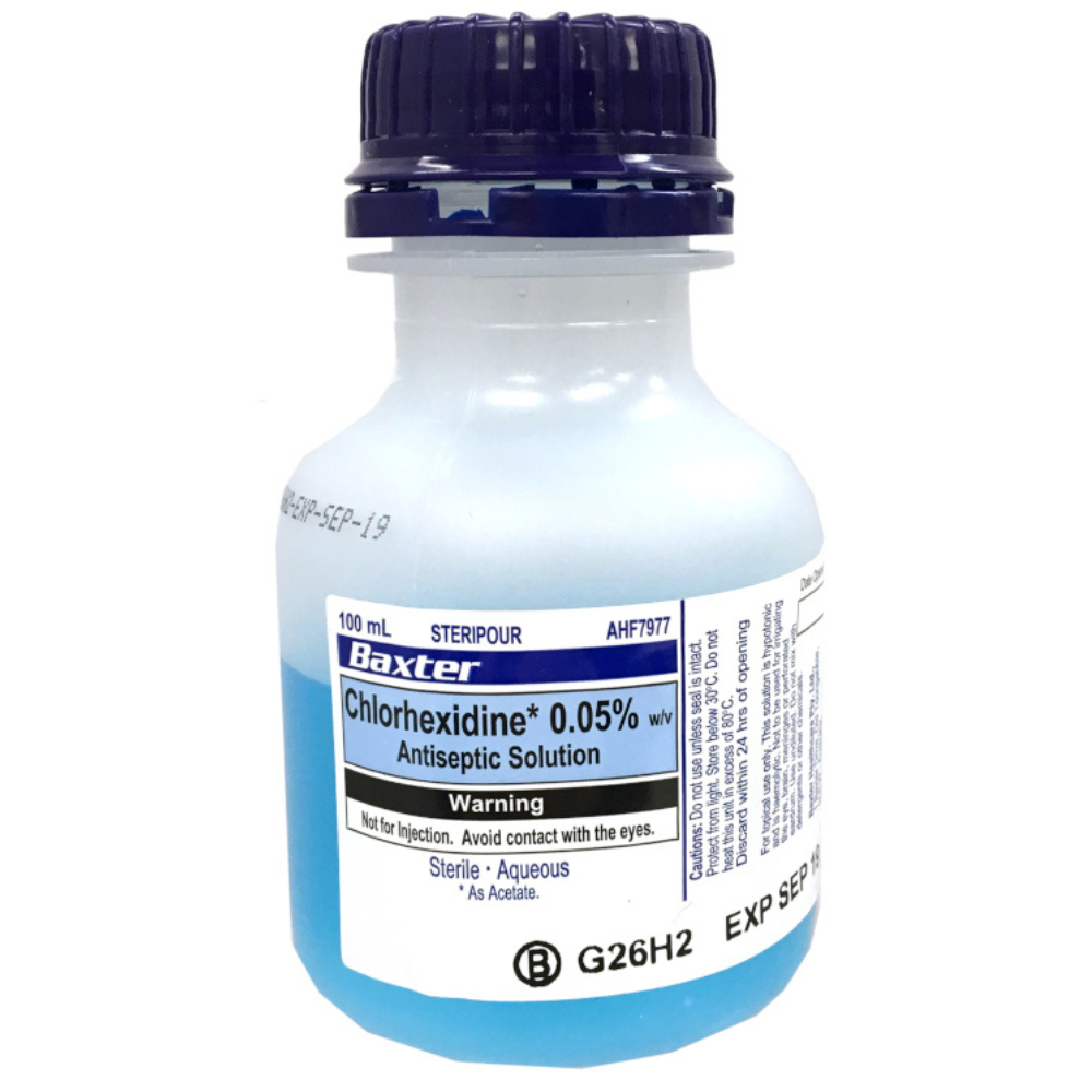 百特 Baxter 0.05% Chlorhexidine 100ml 消毒藥水 Disinfectant Solution 藍水