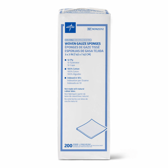 Medicom All Gauze Sponges 3"x3" 12-ply 200片 1包 脫脂紗布片 Gauze Sponges
