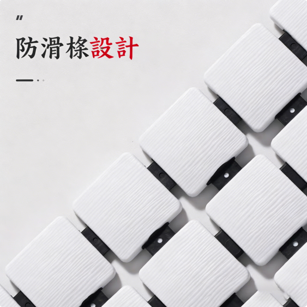 RIDDER 方塊可裁剪浴室防滑墊 黑 白色-39 x 68cm