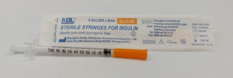 KDL 直咀針筒連針咀 5ml 21G x 1 2′′ 盒裝:100支