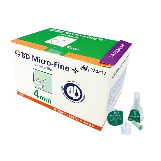 BD Micro-Fine Pen Needles 胰島素注射筆專用針頭 32G 0.23 mm x 4 mm 100s Box