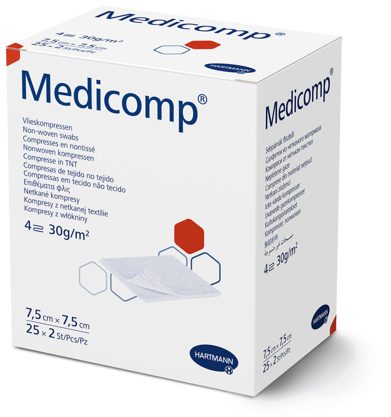 Hartmann Medicomp 消毒無紡紗布 7.5x7.5cm