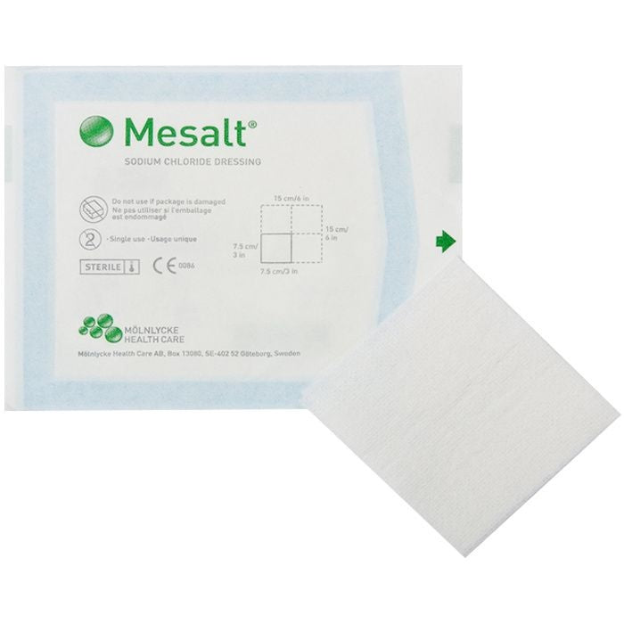 Molnlycke Mesalt 氯化納紗布 5x5cm 30片 盒 - Image 2