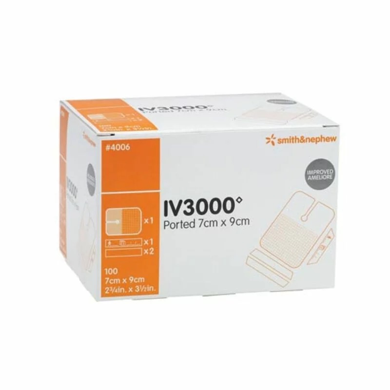 Smith & Nephew 施樂輝 IV 3000 透明薄膜敷料 7 x 9cm 100片