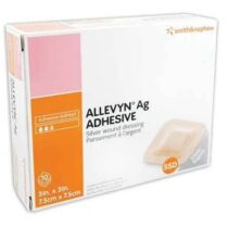 Smith & Nephew 施樂輝 Allevyn Ag 海綿敷料 黏貼 非黏貼 7.5cm x 7.5cm 黏貼式10片 66800073