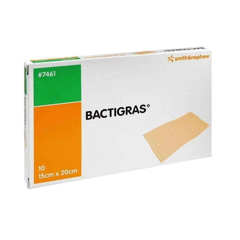Smith & Nephew 施樂輝 Bactigras Tulle Gras Dx 殺菌油性紗布 15cm x 20cm 10片 7461