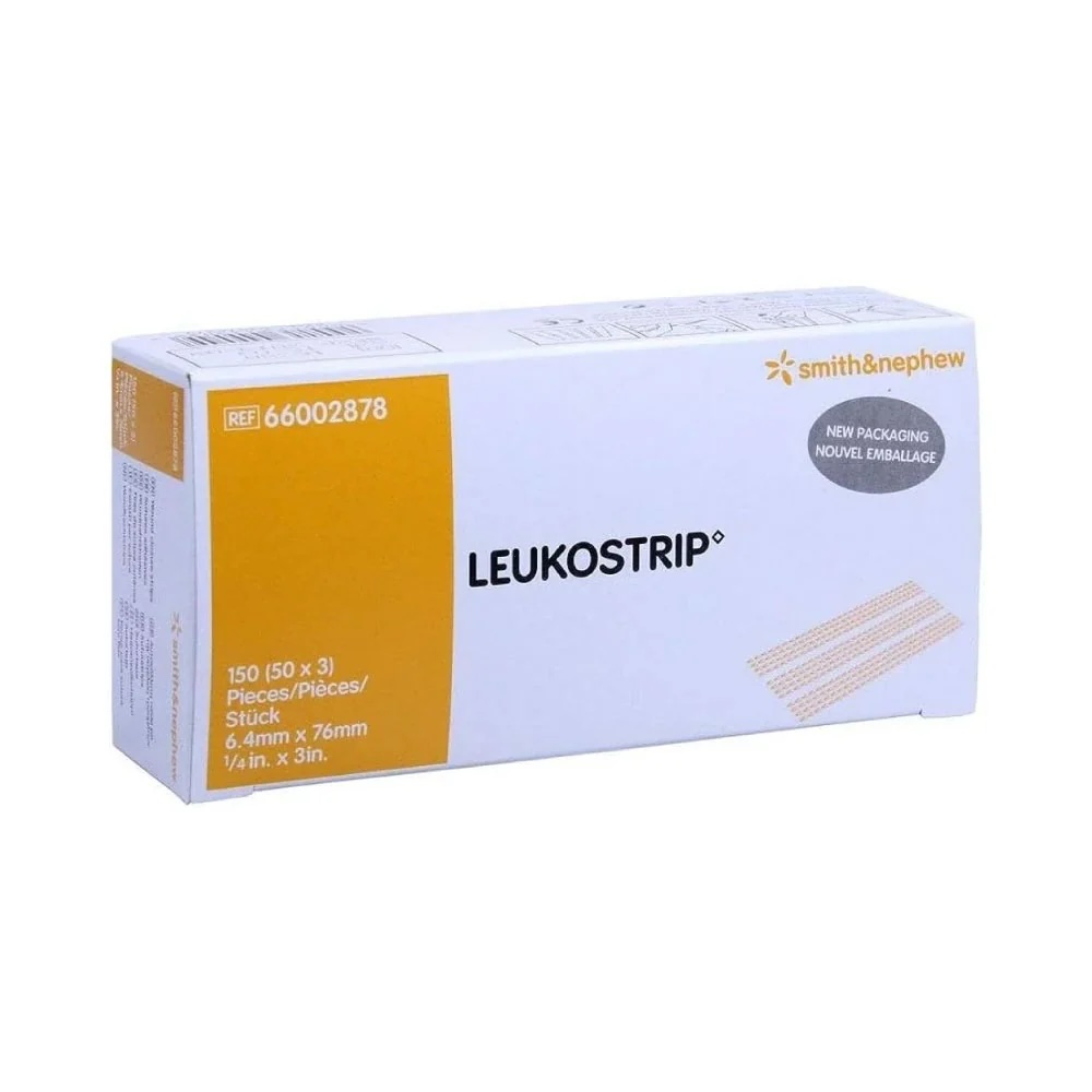 Smith & Nephew 施樂輝 免縫膠布 Leukostrip 76 x 6.4mm 每包3條 每盒50包 66002878