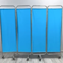 不鏽鋼四折屏風 PVC 防水布