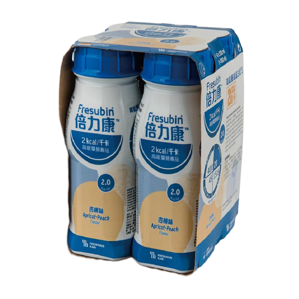 Fresenius Kabi 倍力康 2千卡高能量營養品 杏桃味 200ml 4支